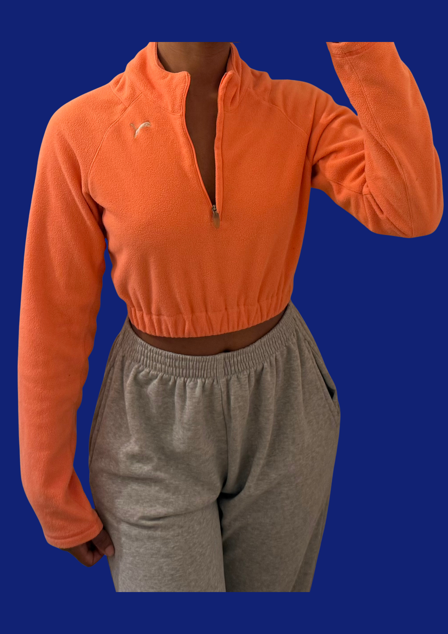 Pull cropée Puma upcyclé