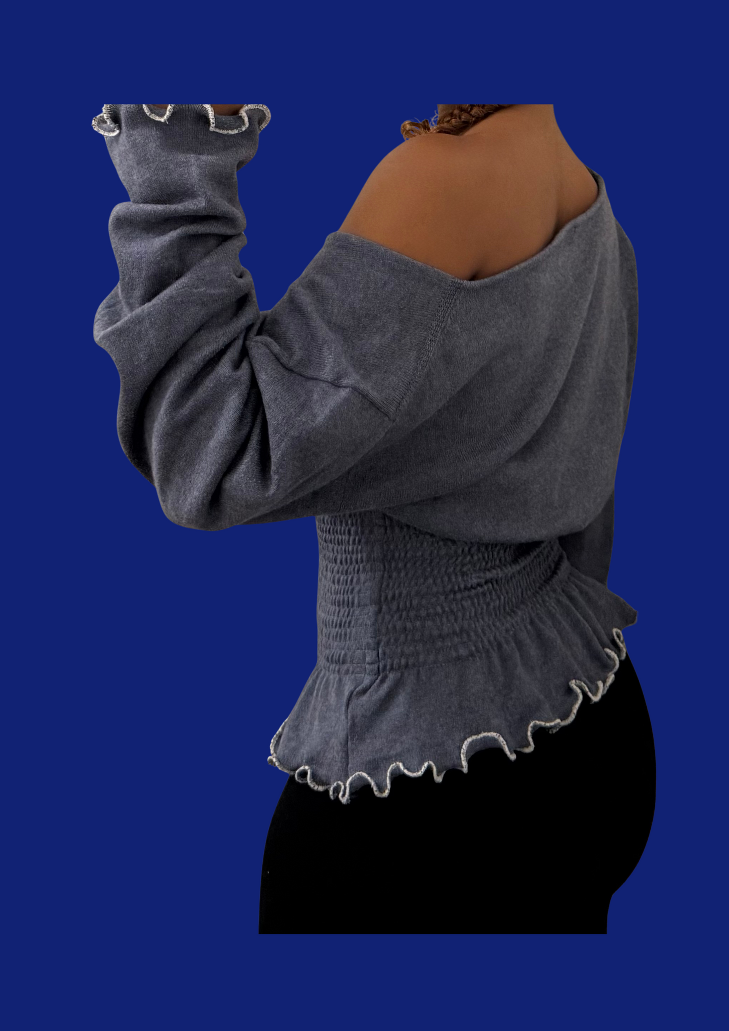 Pull cintré bleu Tommy Hilfiger