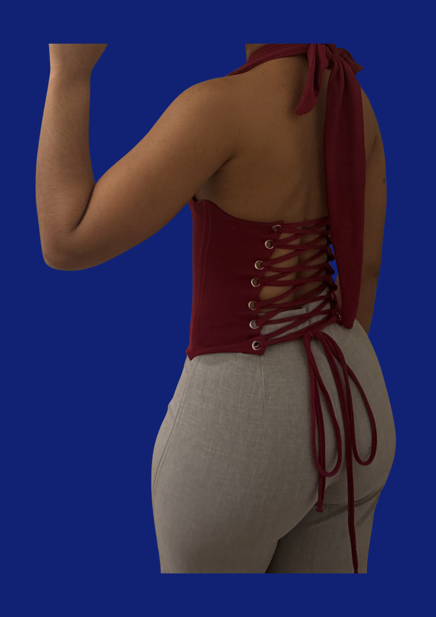 Corset bralette Bordeaux Lacoste upcyclé