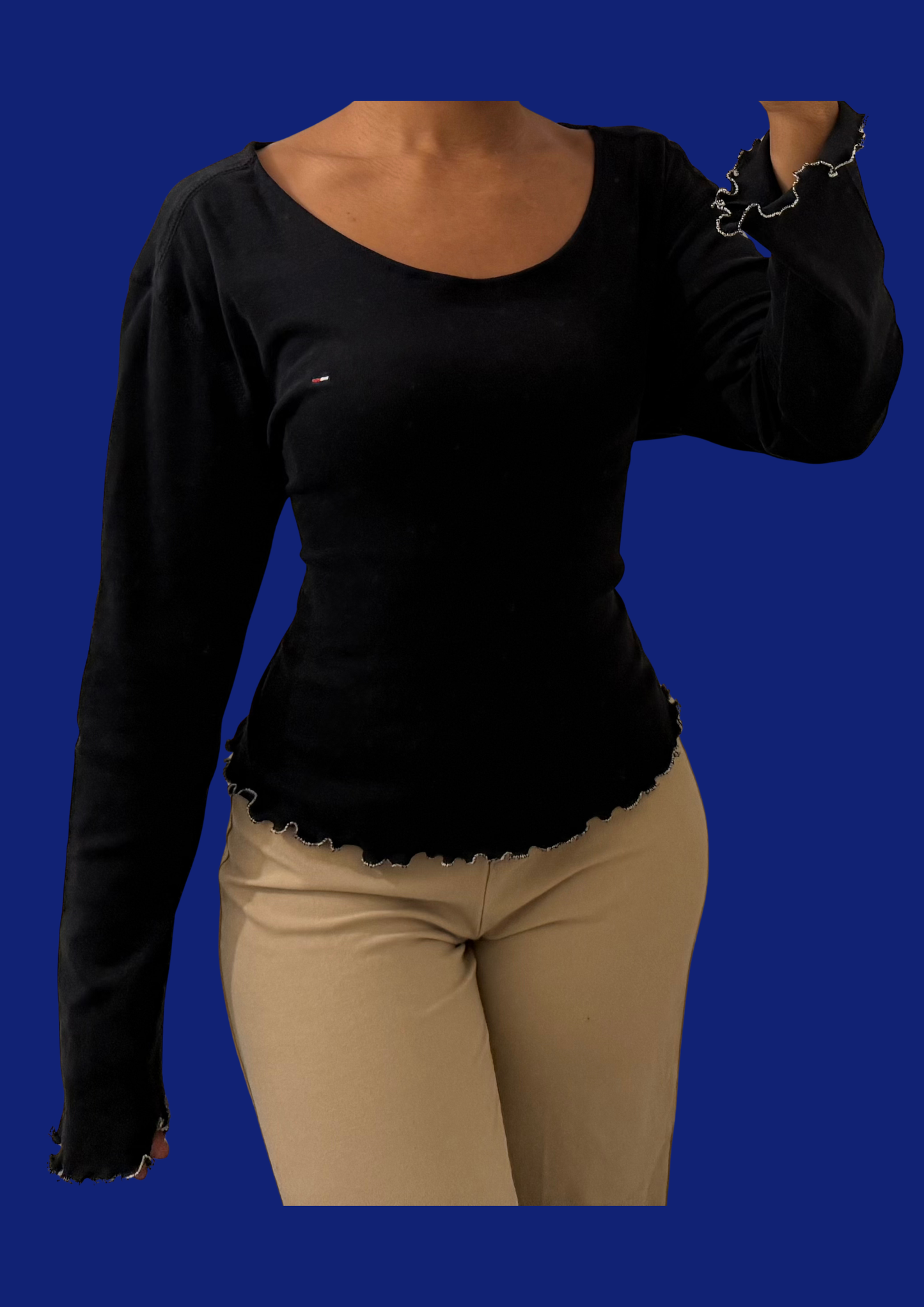 T-shirt cintré Tommy Hilfiger upcyclé