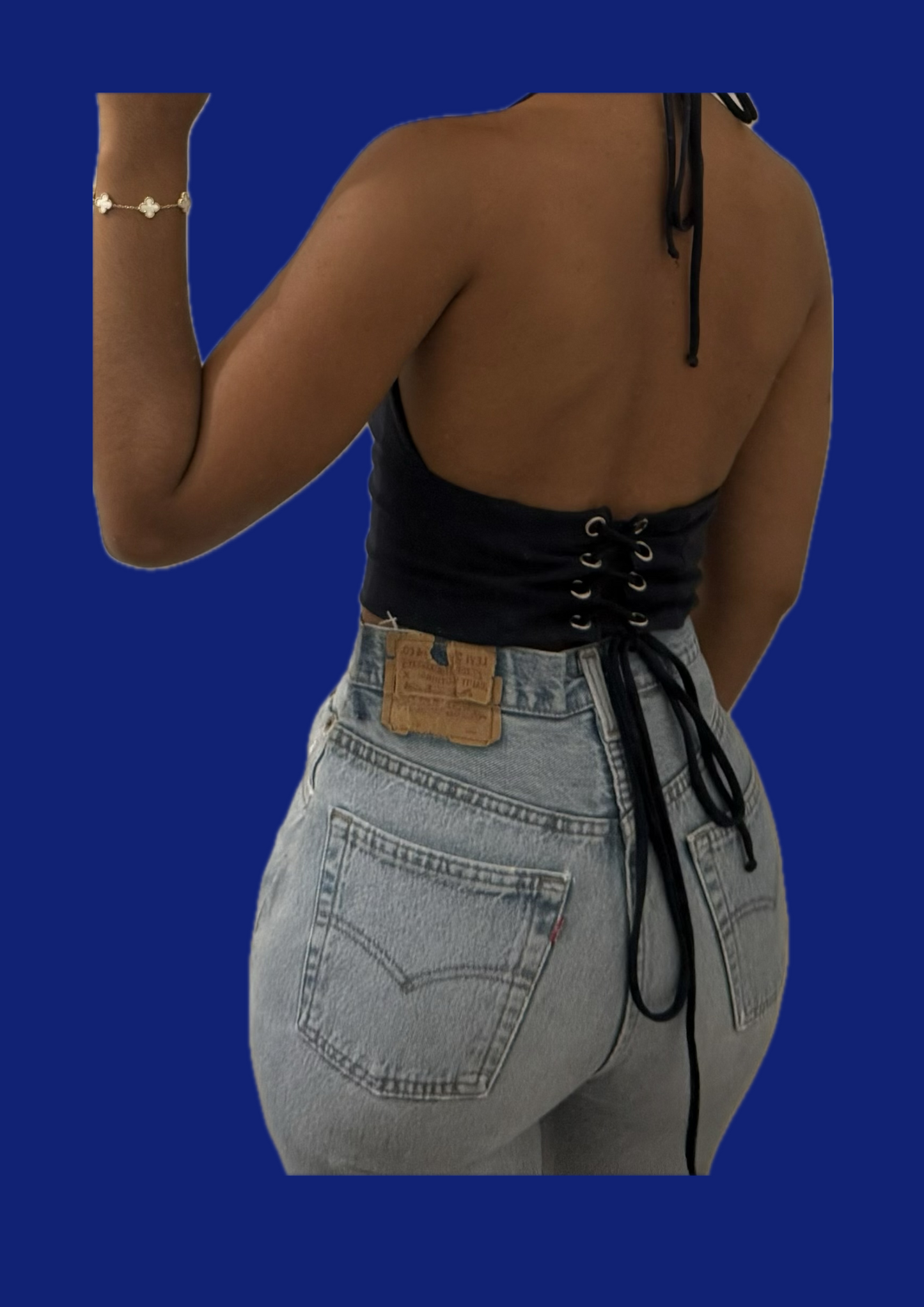 Top bralette Tommy Hilfiger upcyclé