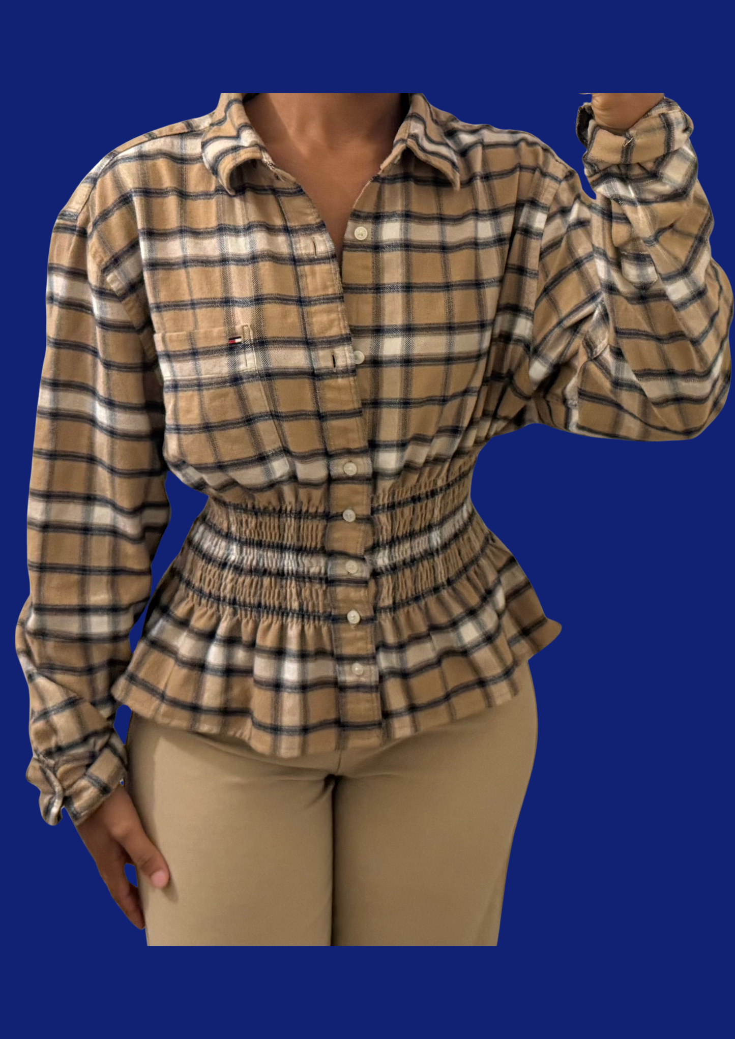 Chemise Tommy Hilfiger cintrée upcyclée