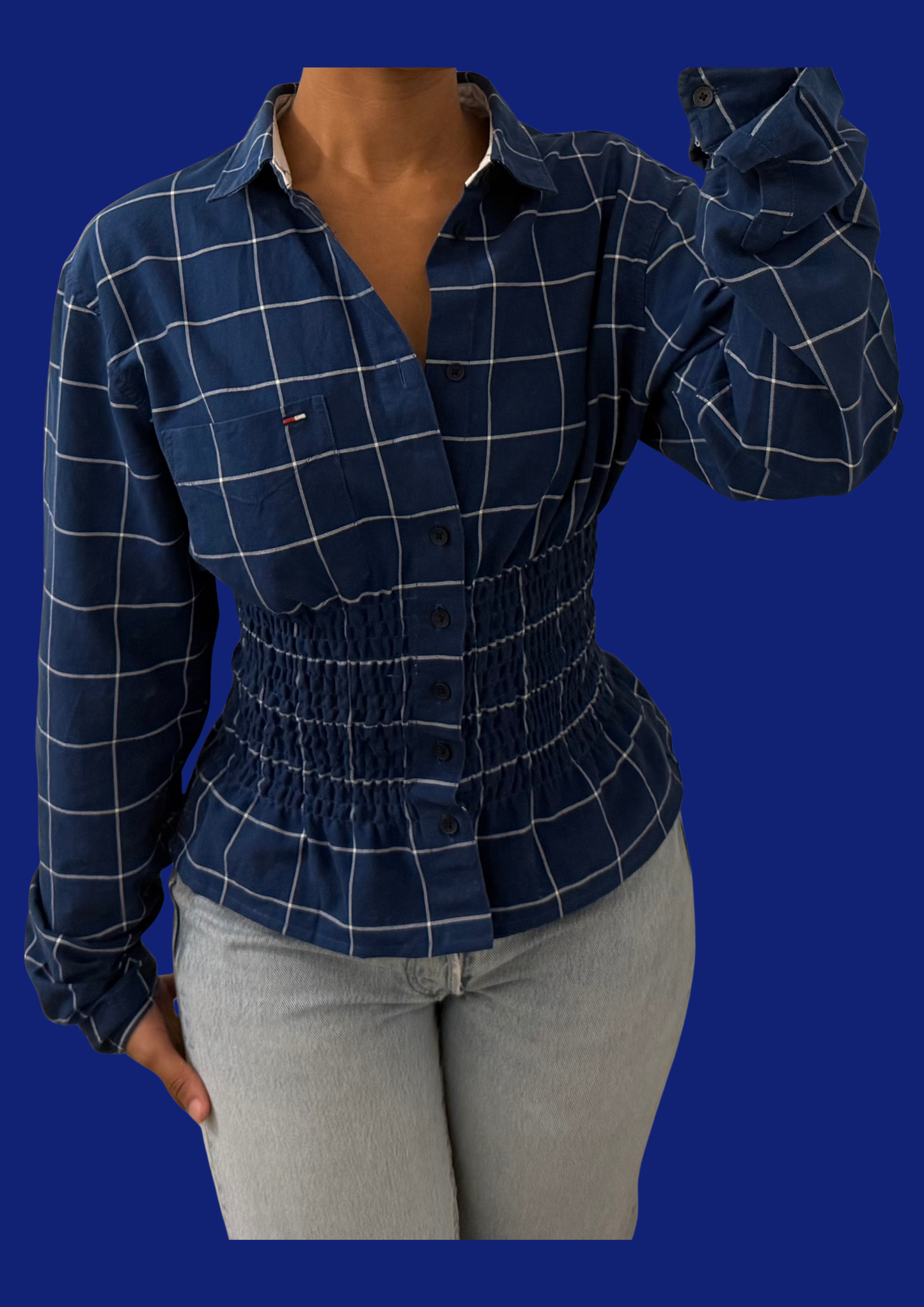 Chemise cintrée Tommy Hilfiger upcyclée