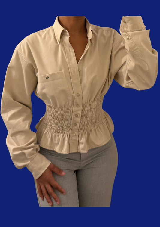 Chemise Lacoste cintrée upcyclée