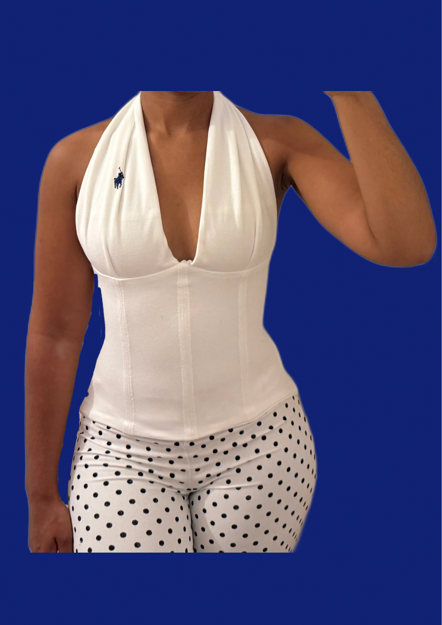 Corset bralette Blanc Ralph Lauren upcyclé
