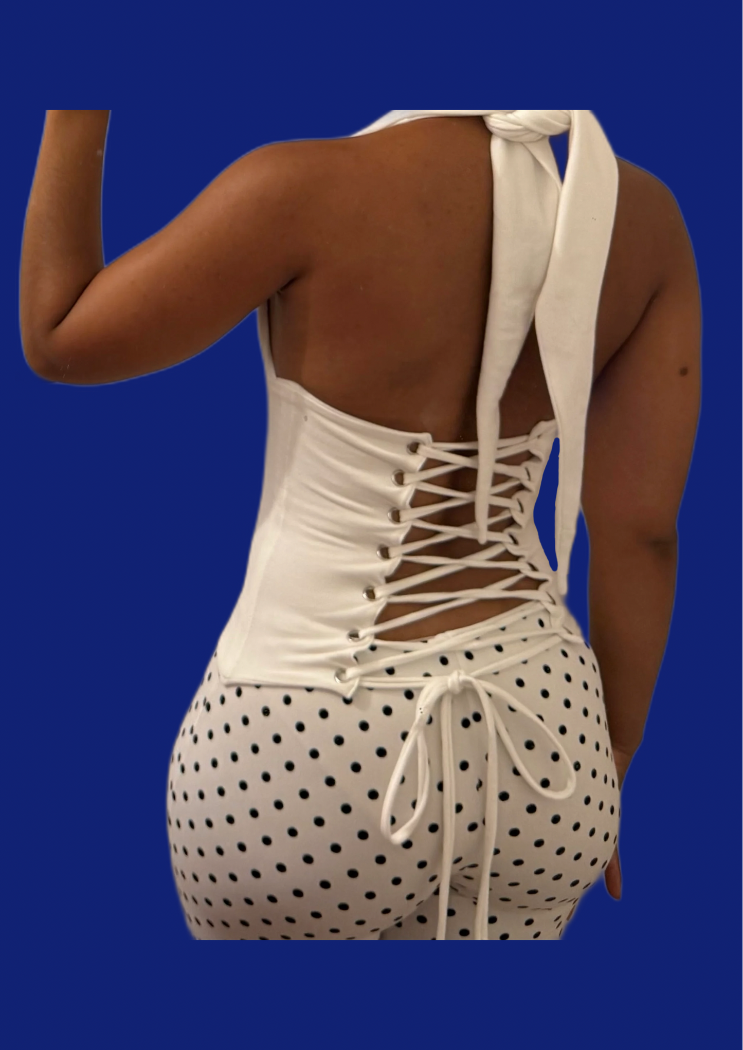 Corset bralette Blanc Ralph Lauren upcyclé