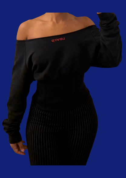Pull/corset noir Levi's upcyclé