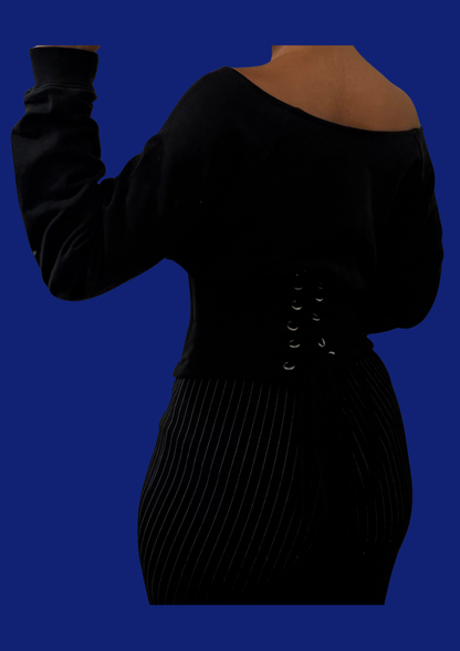 Pull/corset noir Levi's upcyclé