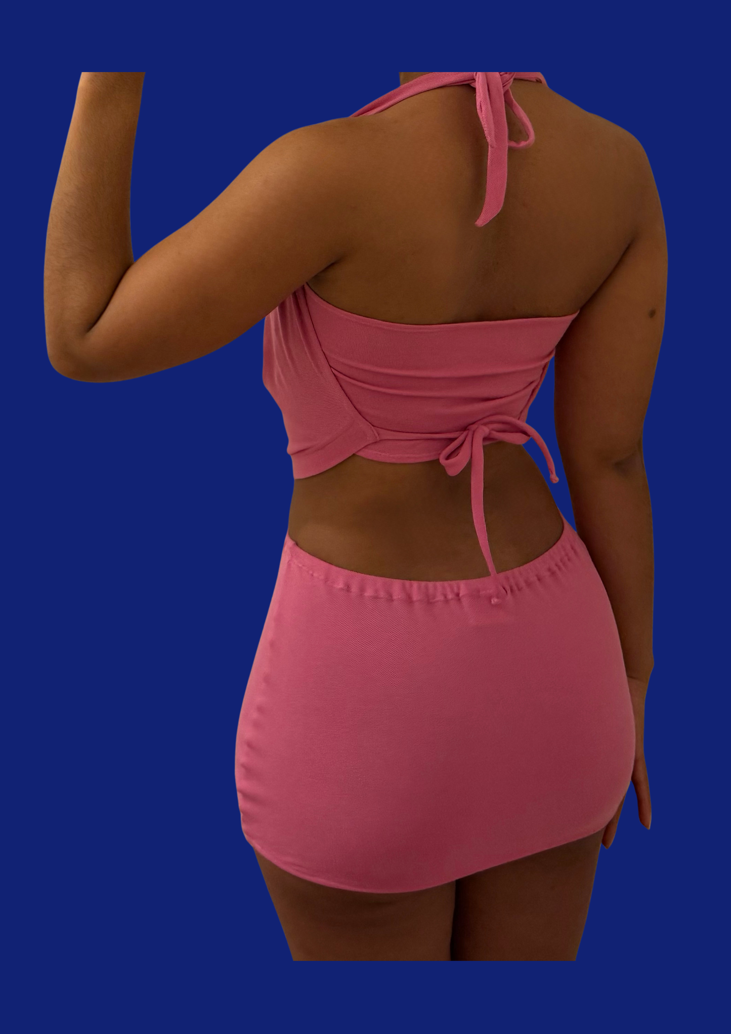 Ensemble trois pièces minijupe Lacoste upcyclé