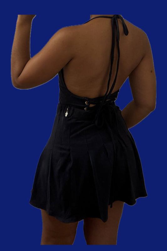 Ensemble bralette jupe Ralph Lauren bleu upcyclé
